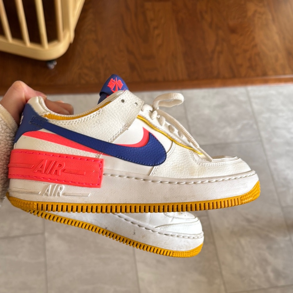 Nike Air Force 1 Sneakers - White, Blue, Pink, Yellow